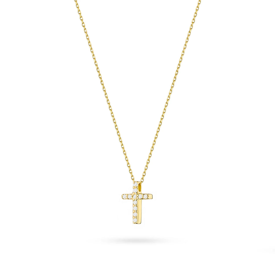 Zlatý náhrdelník s diamanty 0,055 ct