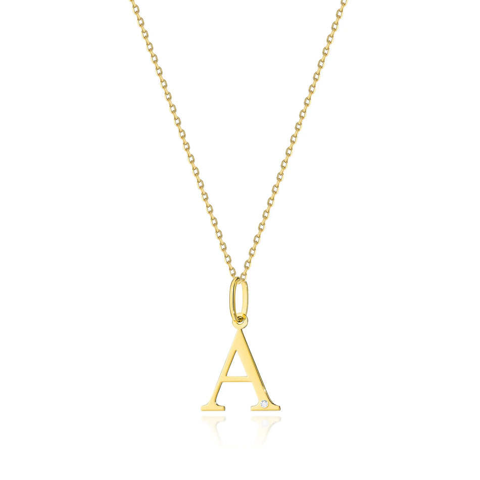Gold Necklace with 0.005ct Diamond
