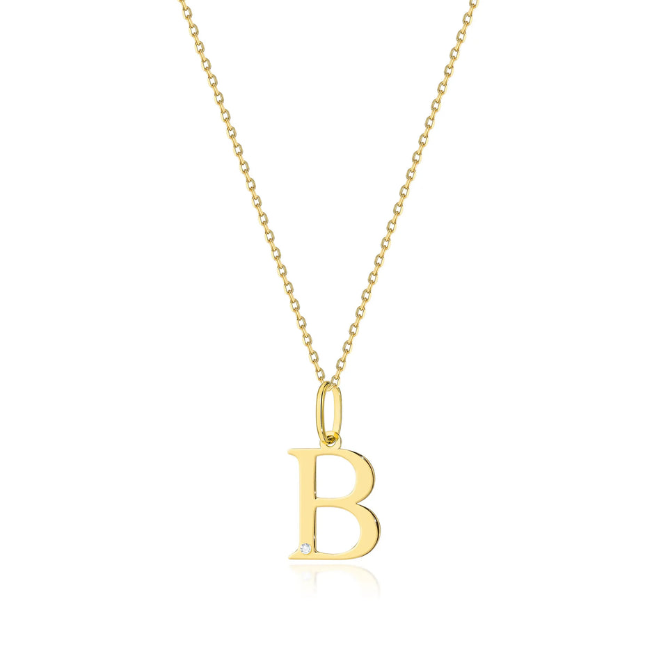 Gold Necklace with 0.005ct Diamond