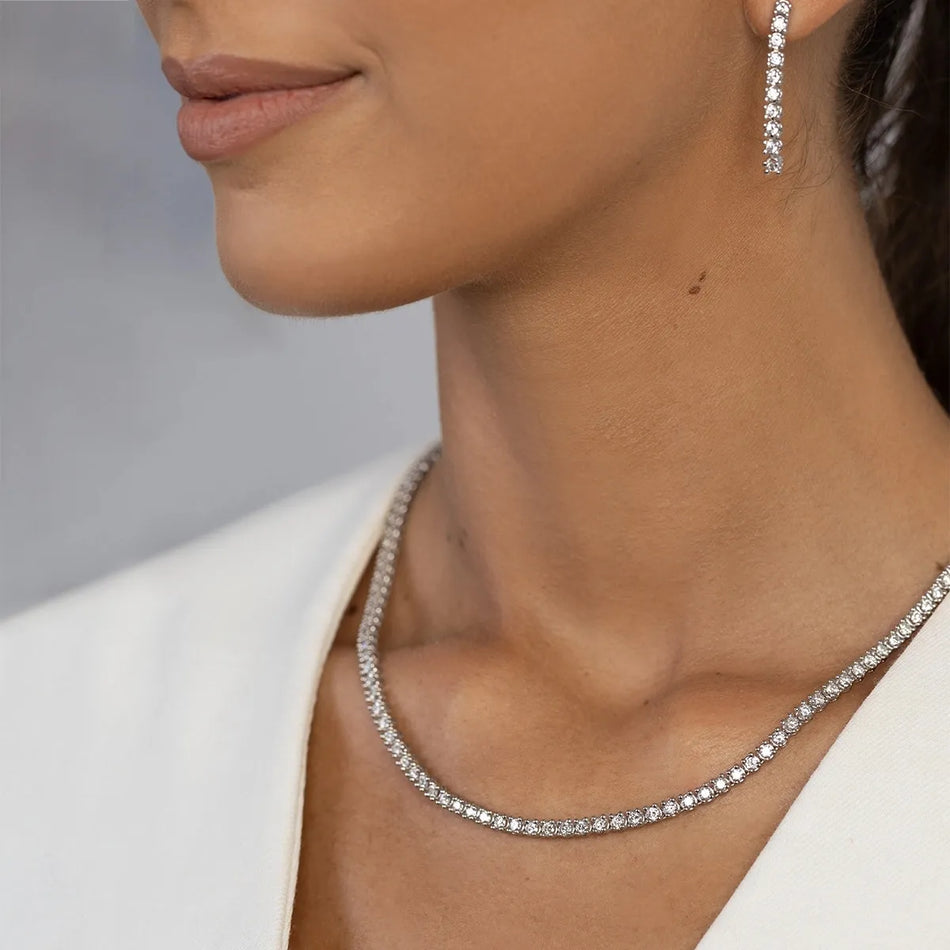 Zlatý náhrdelník se 6,90ct laboratorně pěstovanými diamanty