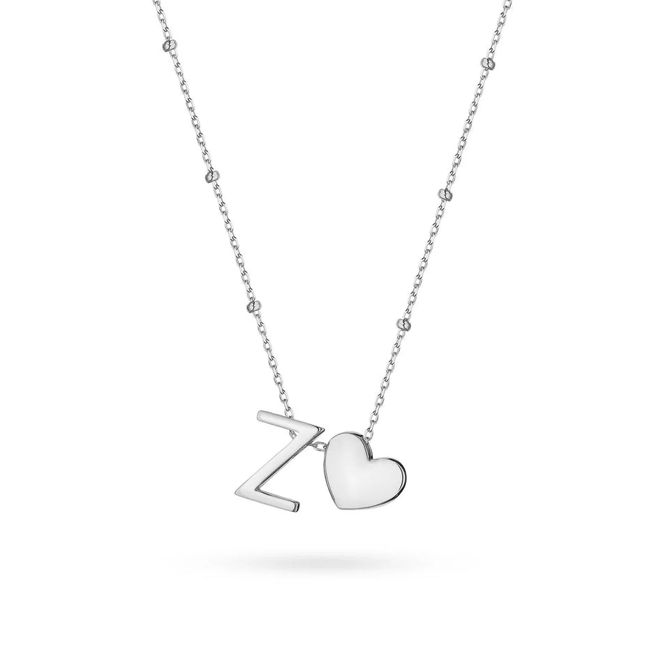 Silver Necklace Letter Z