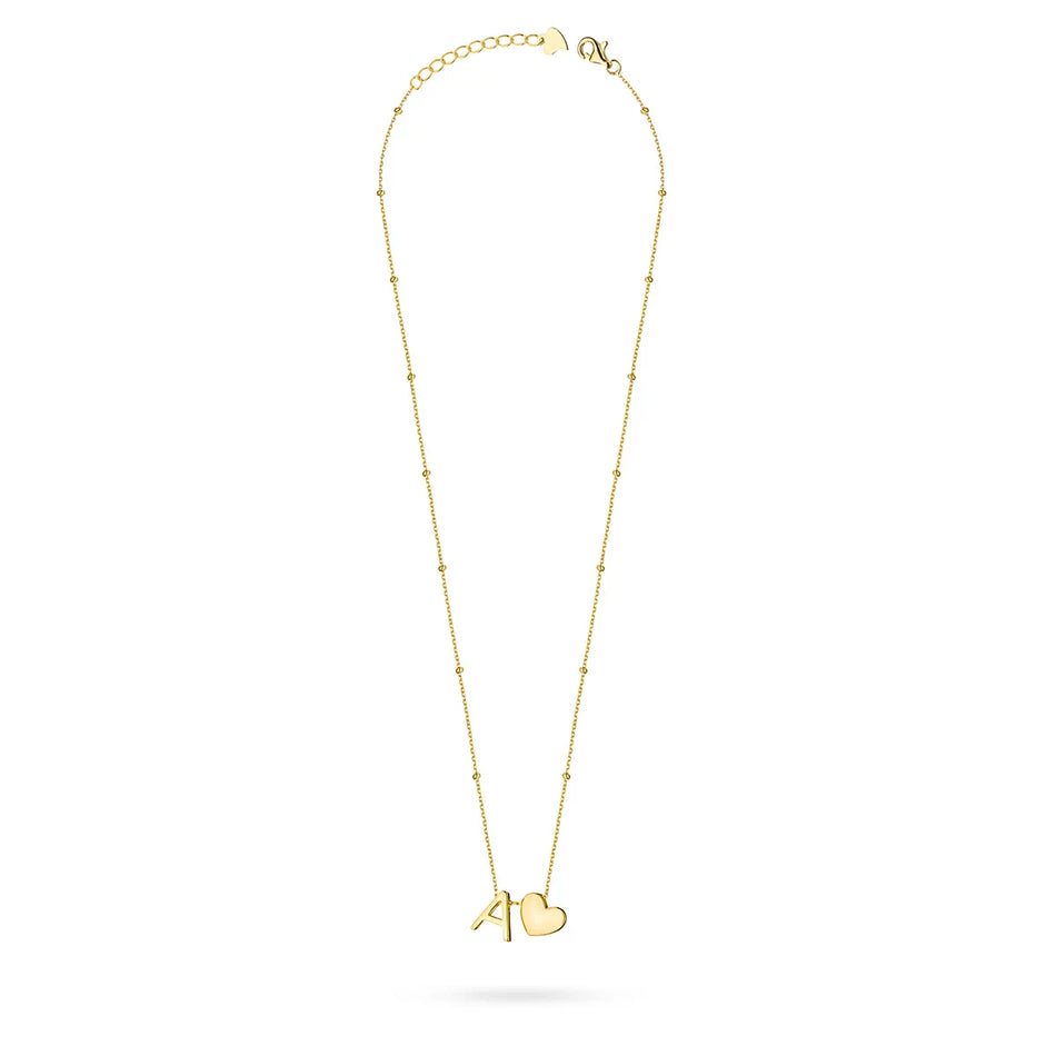Gold-plated Silver Necklace Letter A