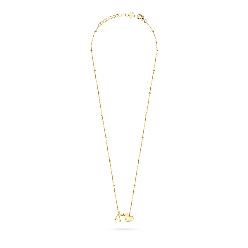 Gold-plated Silver Necklace Letter K