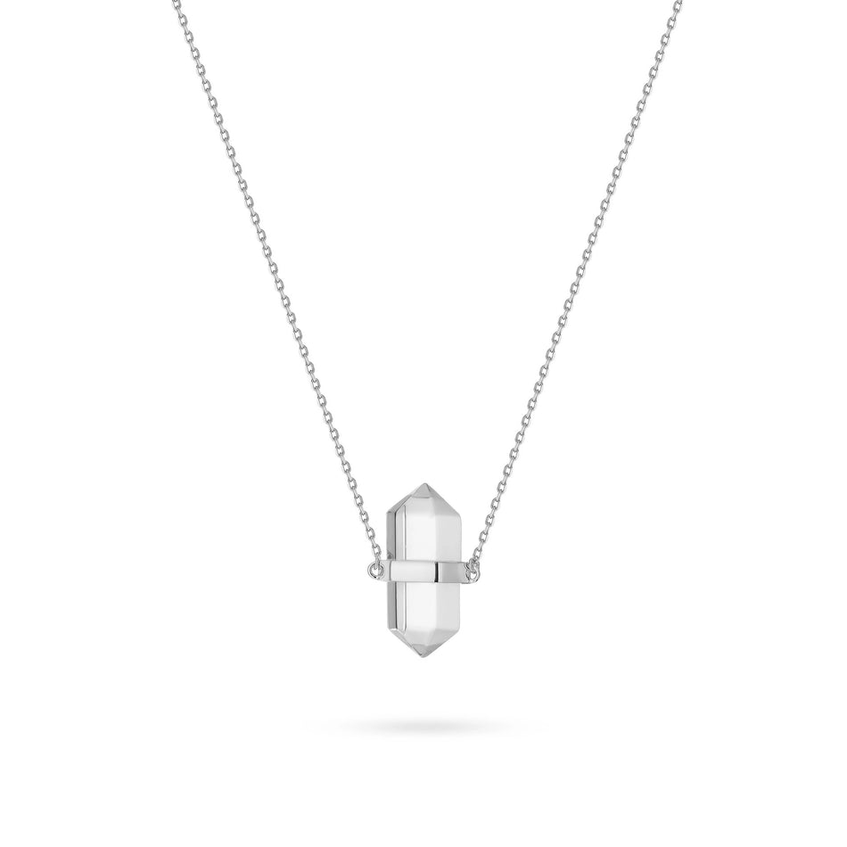 Silver Necklace Crystal