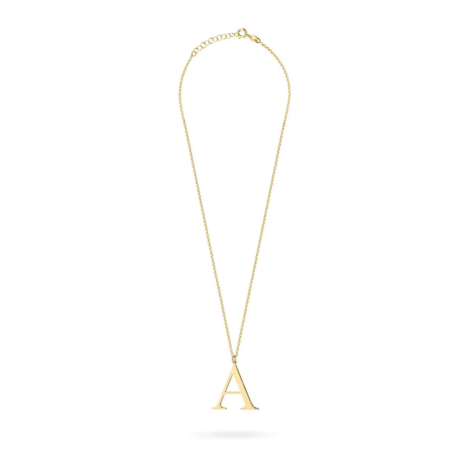 Gold-plated Silver Necklace Letter A