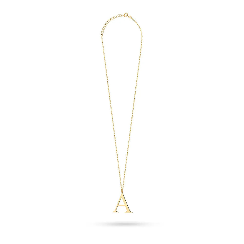 Gold-plated Silver Necklace Letter A