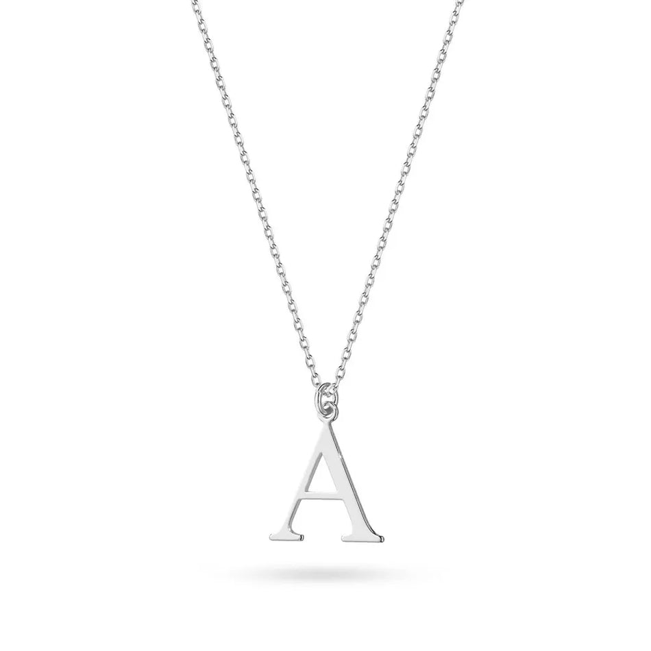 Silver Necklace Letter A