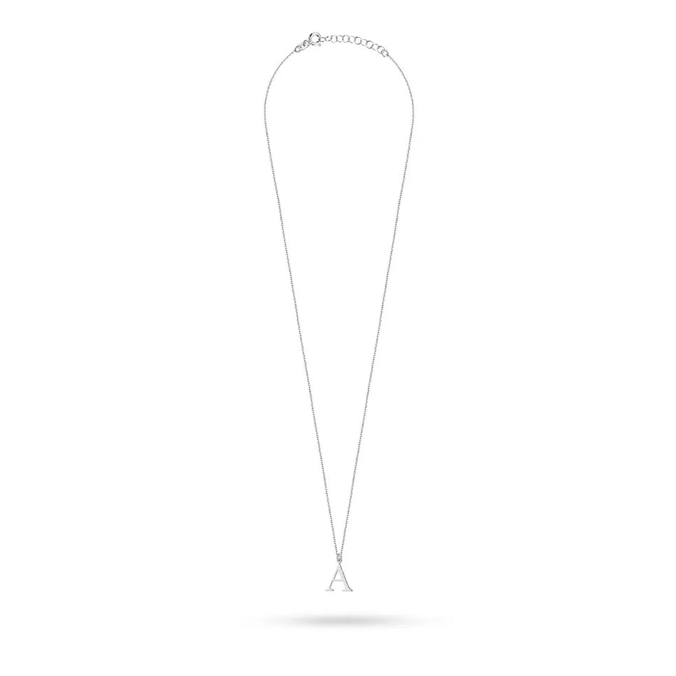 Silver Necklace Letter A