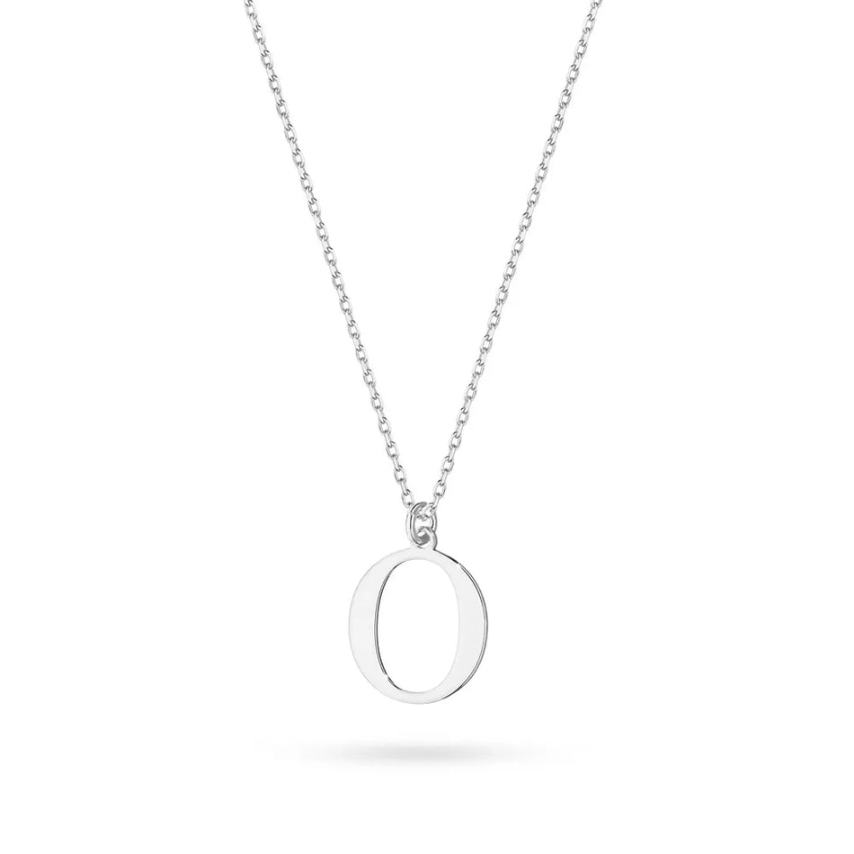 Silver Necklace Letter O