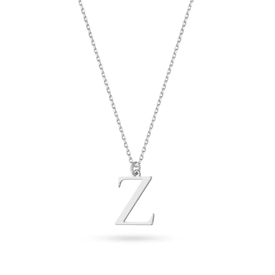 Silver Necklace Letter Z