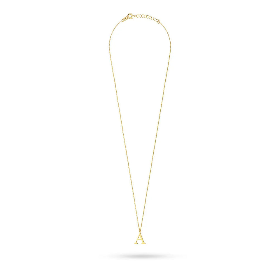 Gold-plated Silver Necklace Letter A