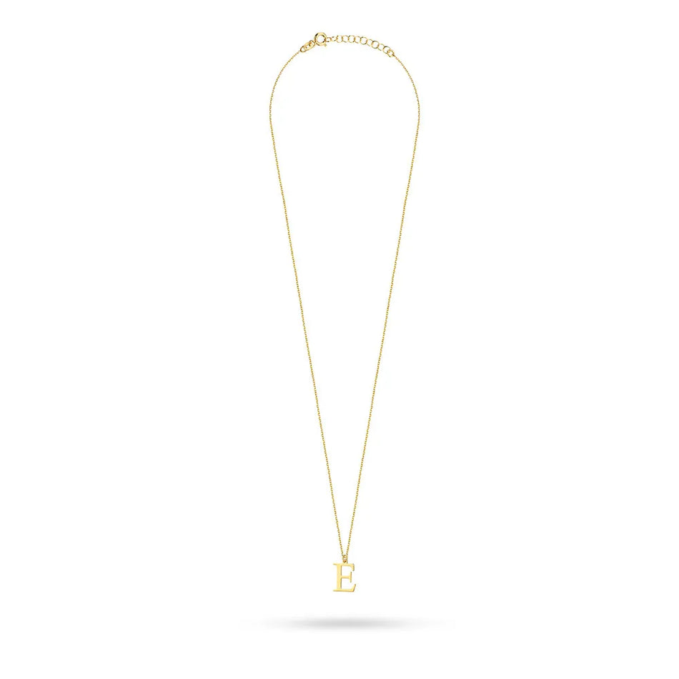 Gold-plated Silver Necklace Letter E