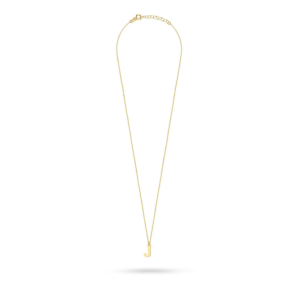 Gold-plated Silver Necklace Letter J