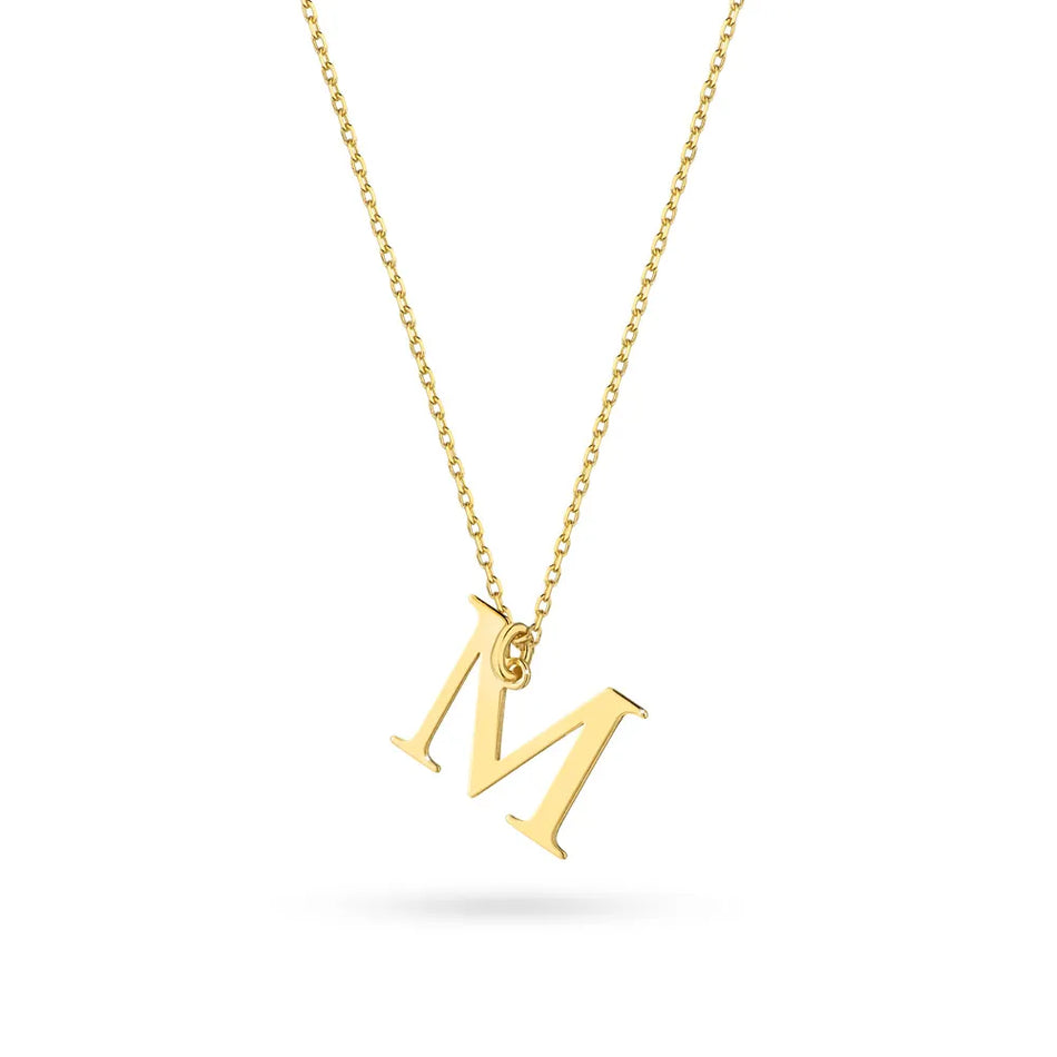 Gold-plated Silver Necklace Letter M