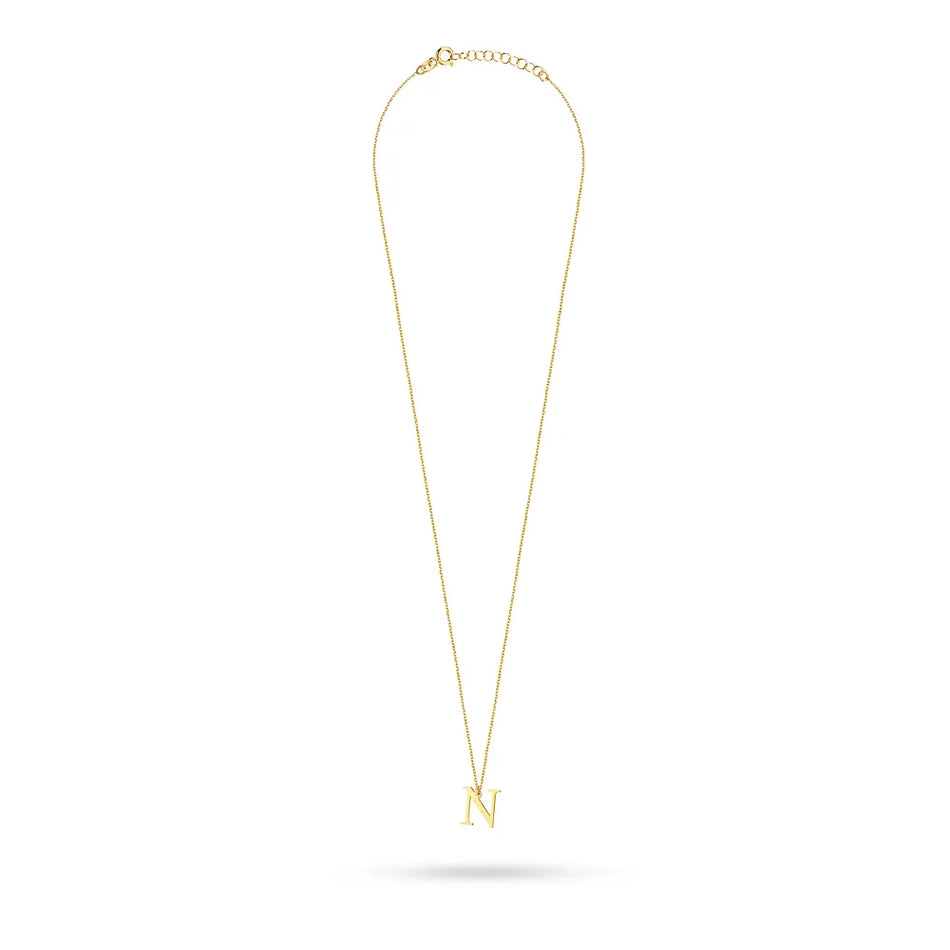 Gold-plated Silver Necklace Letter N