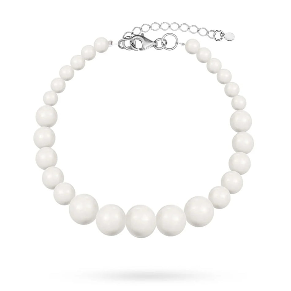 Classic Wedding Silver Pearl Bracelet