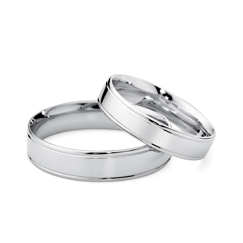 Snubní prsteny z bílého zlata 4mm