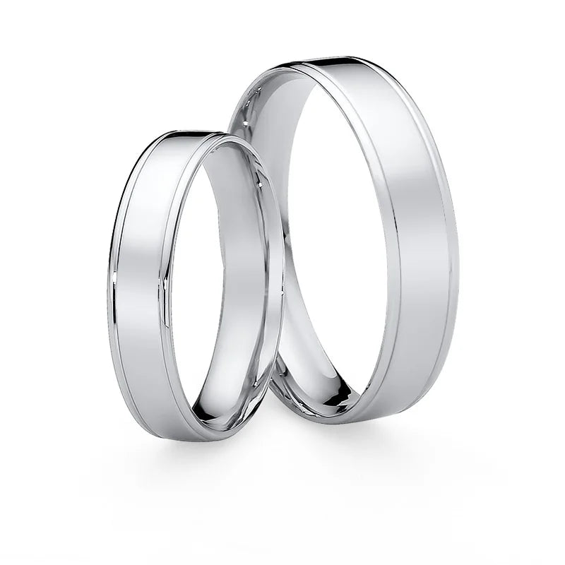 Snubní prsteny z bílého zlata 4mm
