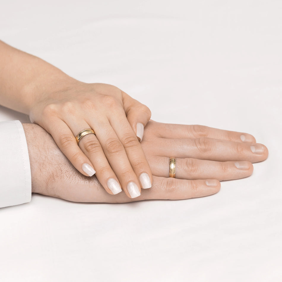 Gold Wedding Bands Rings Polished 4mm