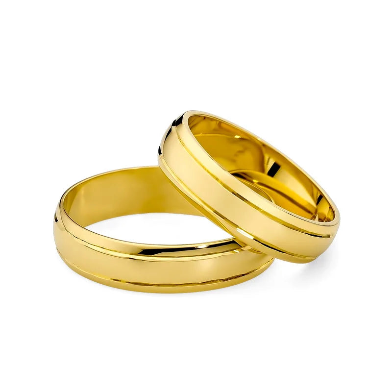 Gold Wedding Bands Rings Polished 4mm