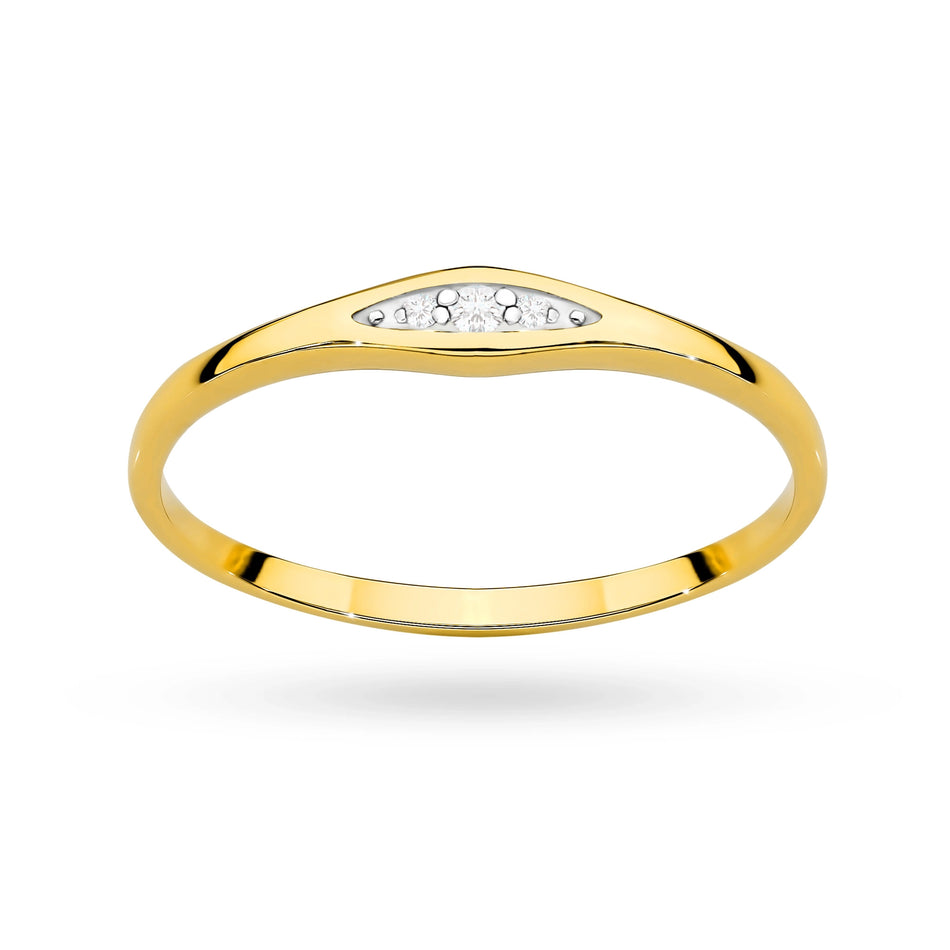 Gold Ring with 0.02ct Diamonds