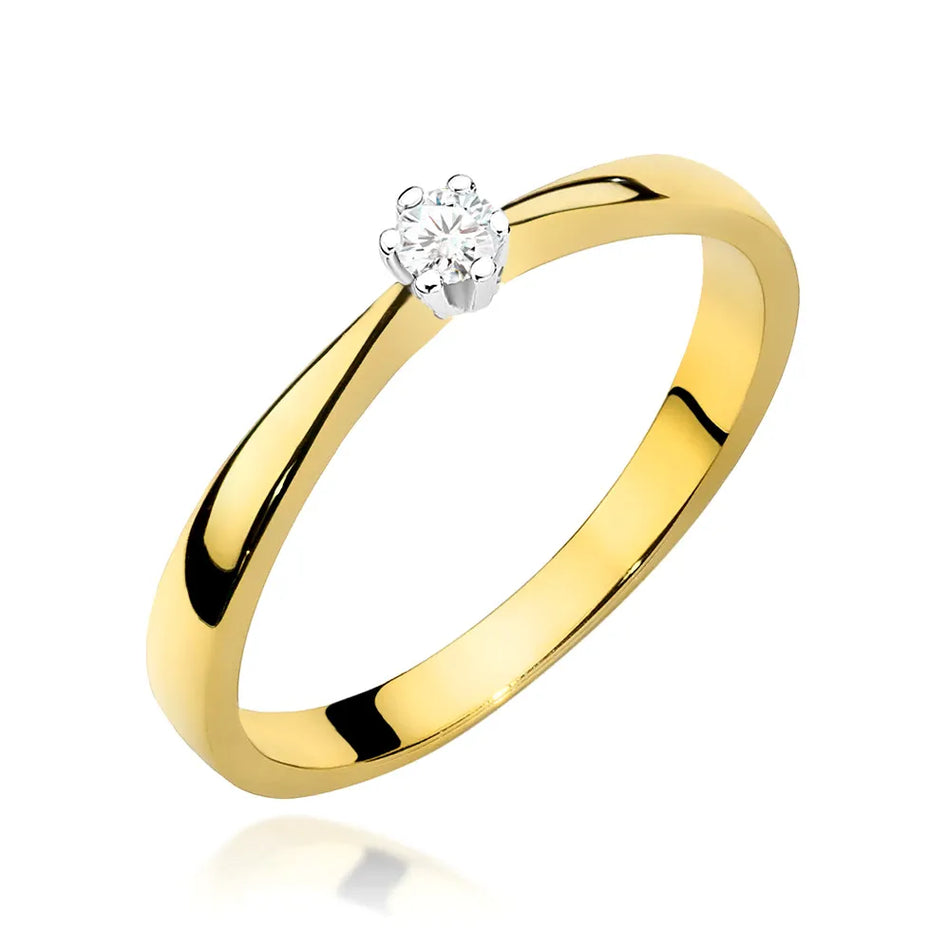Gold Ring with 0.04ct Diamond