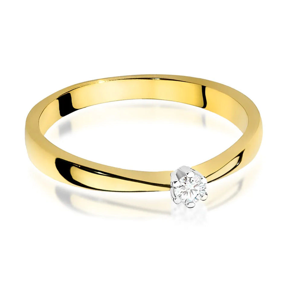 Gold Ring with 0.04ct Diamond