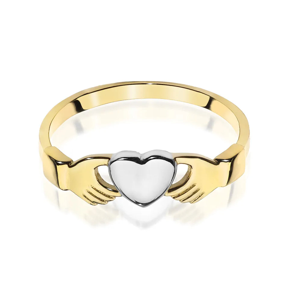 Gold Ring Heart in Hands
