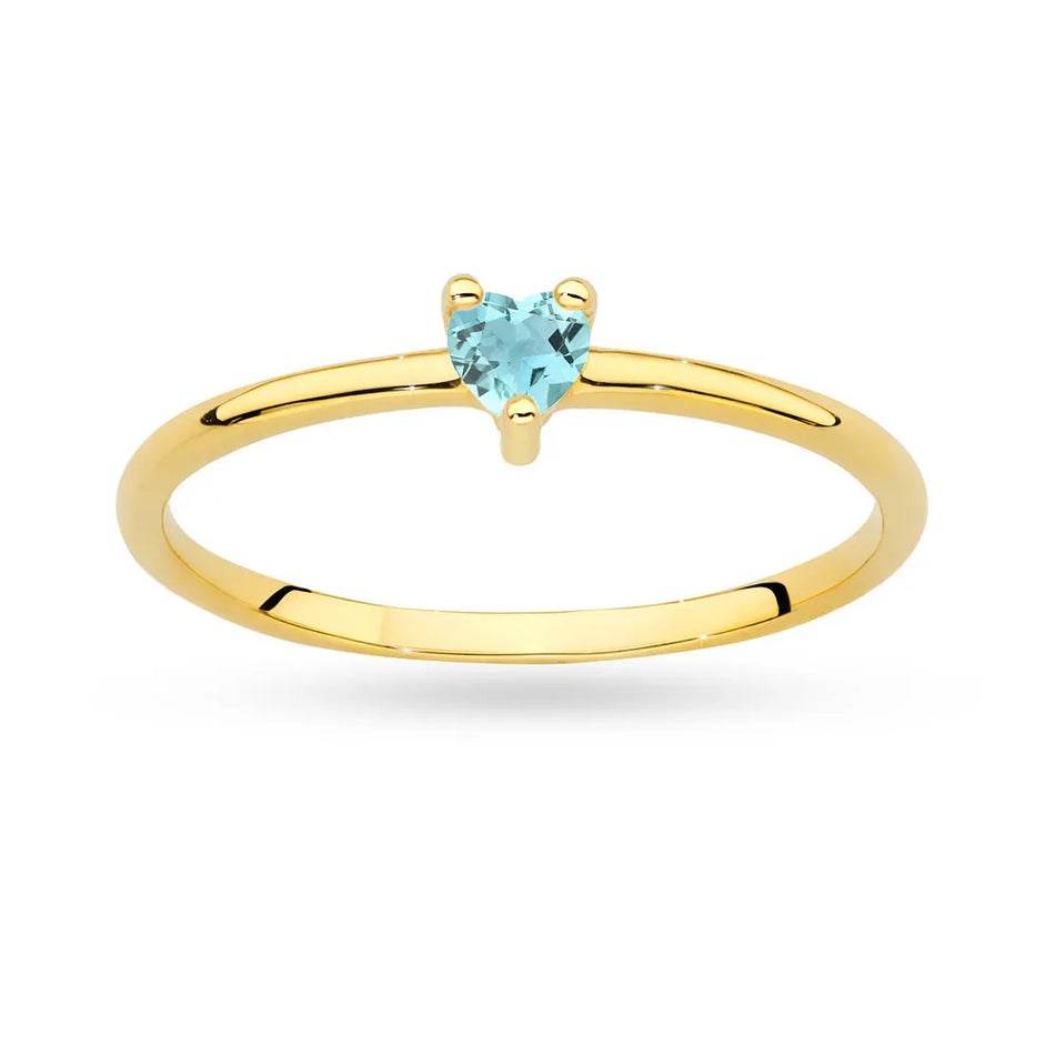 Gold Ring with 0.12ct Topaz