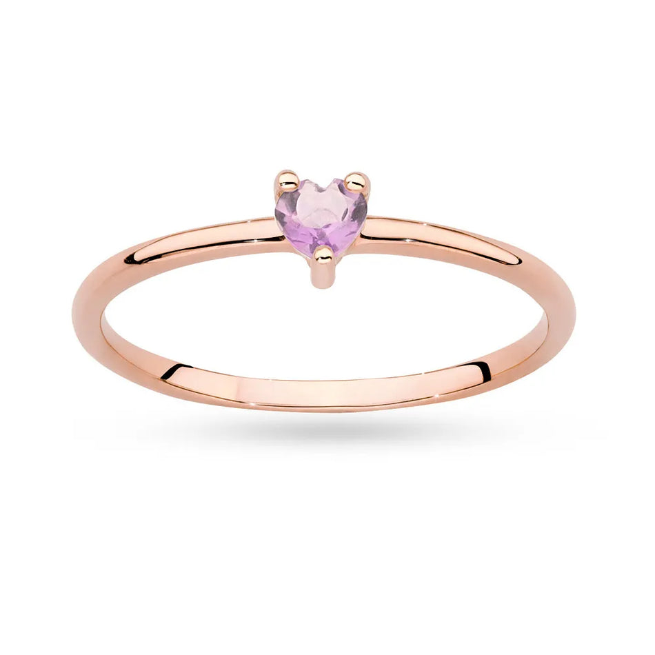 Gold Ring with 0.10ct Amethyst