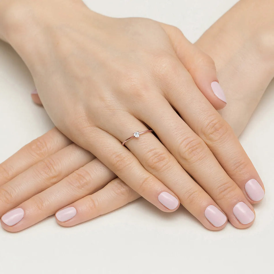 Gold Ring with 0.10ct Diamond