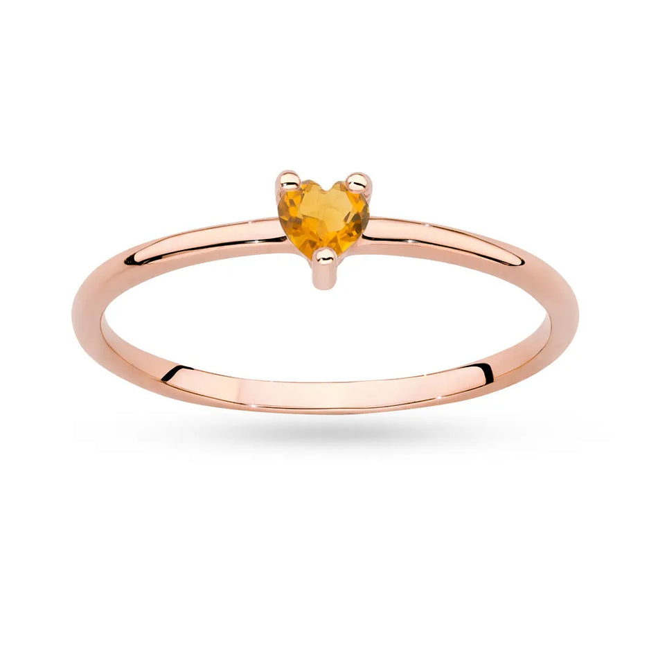 Gold Ring with 0.10ct Citrin