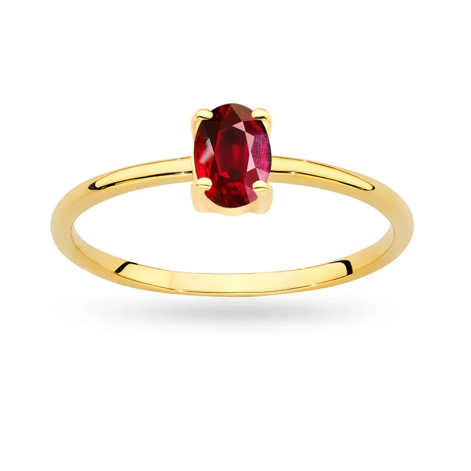 Gold Ring with 0.60ct Ruby