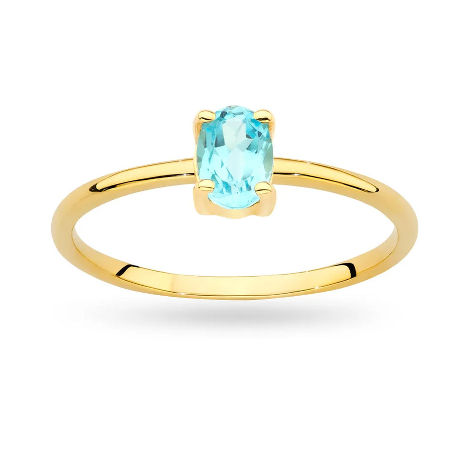 Gold Ring with 0.50ct Topaz