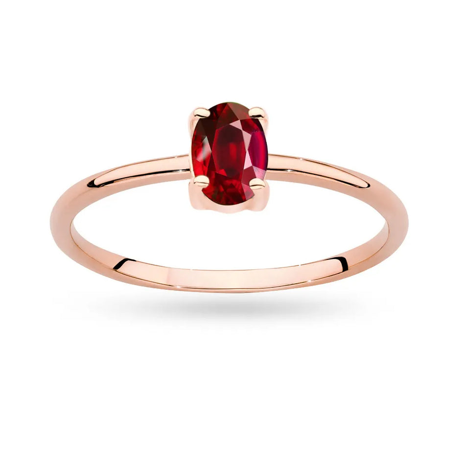 Gold Ring with 0.60ct Ruby