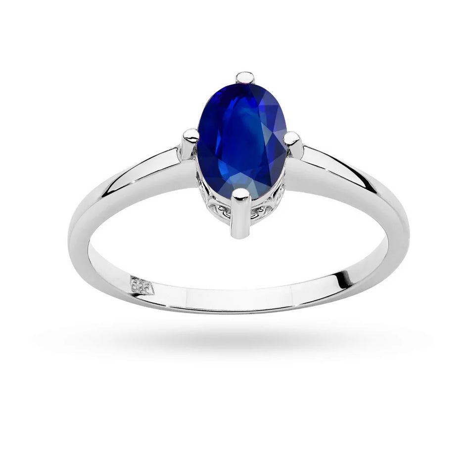 Gold Ring with 0.90ct Sapphire