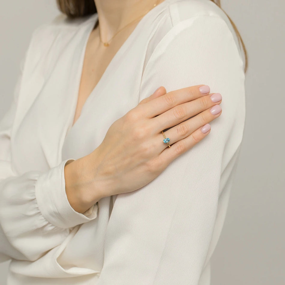 Zlatý prsten s 0,50ct tanzanitem