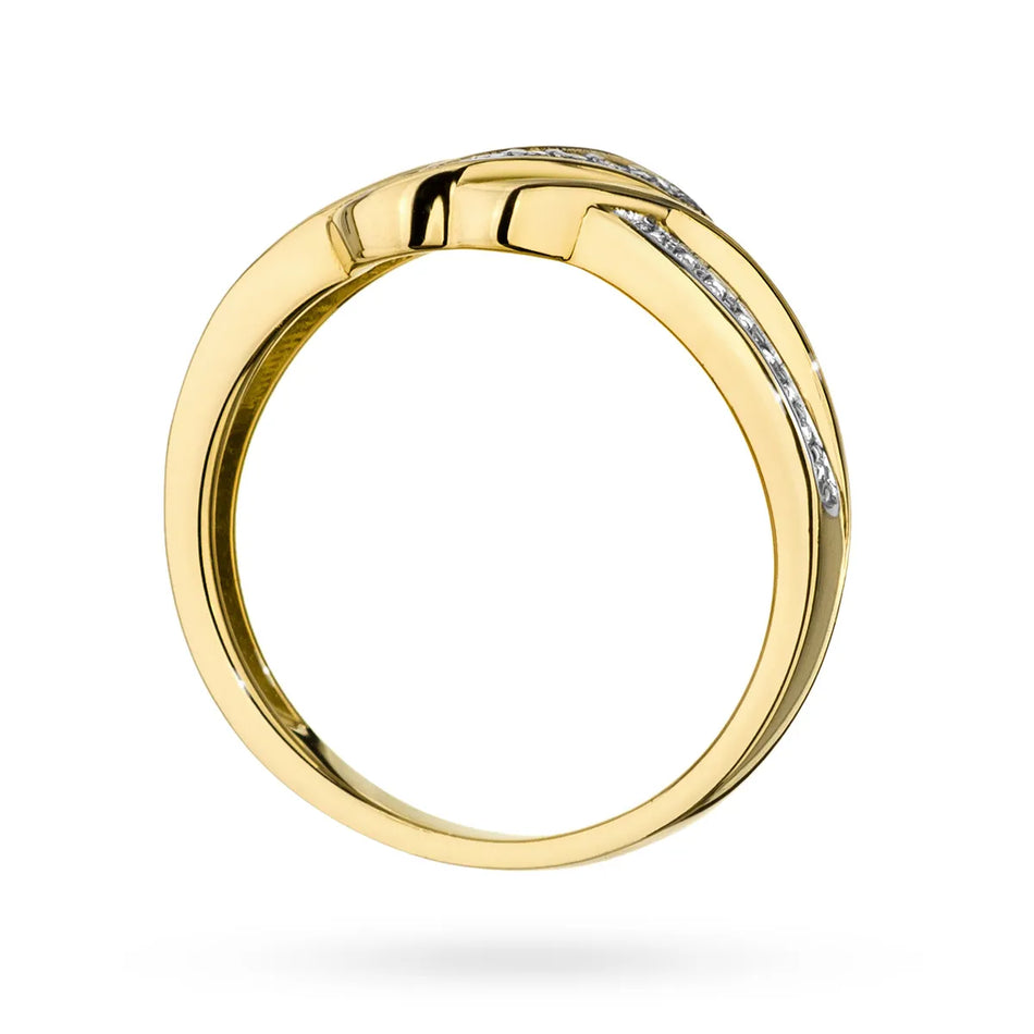 Gold Ring with 0.125ct Diamonds