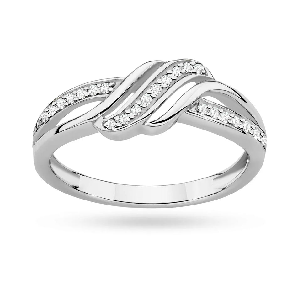 Gold Ring with 0.125ct Diamonds