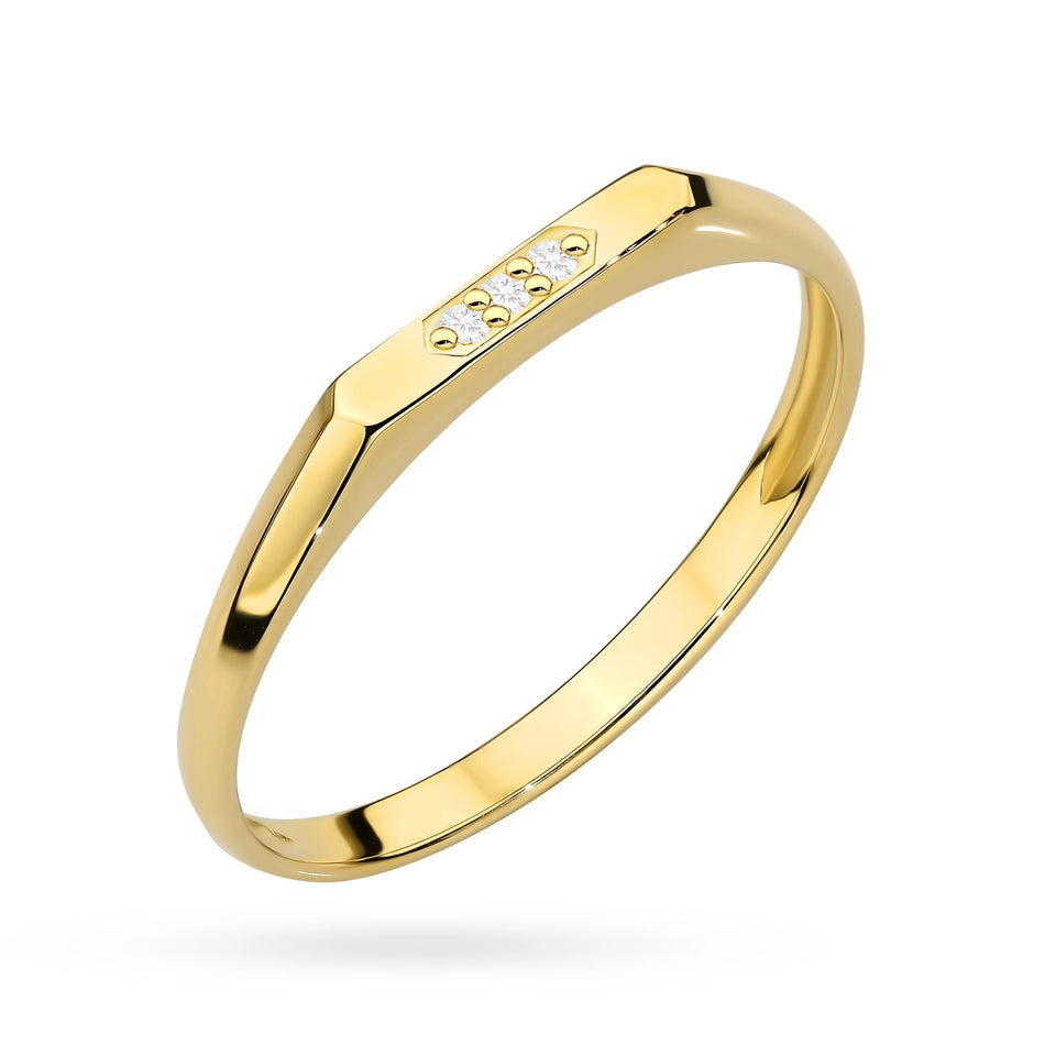 Gold Ring with 0.015ct Diamonds