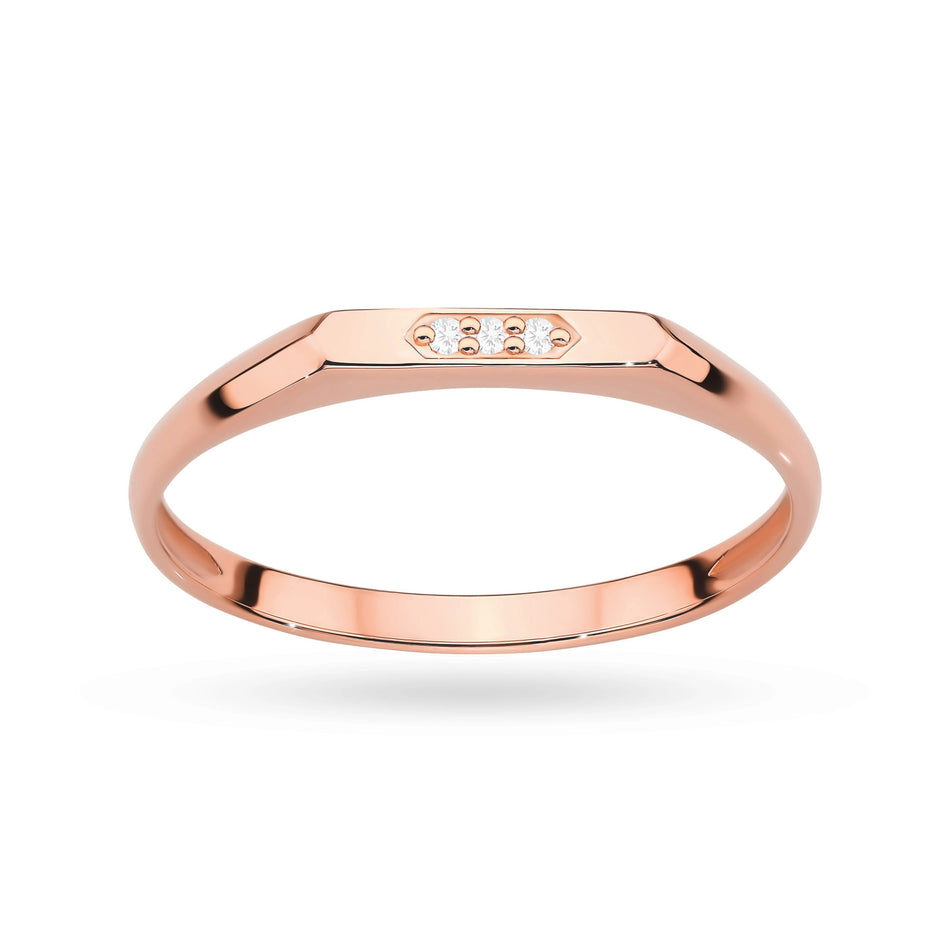 Gold Ring with 0.015ct Diamonds