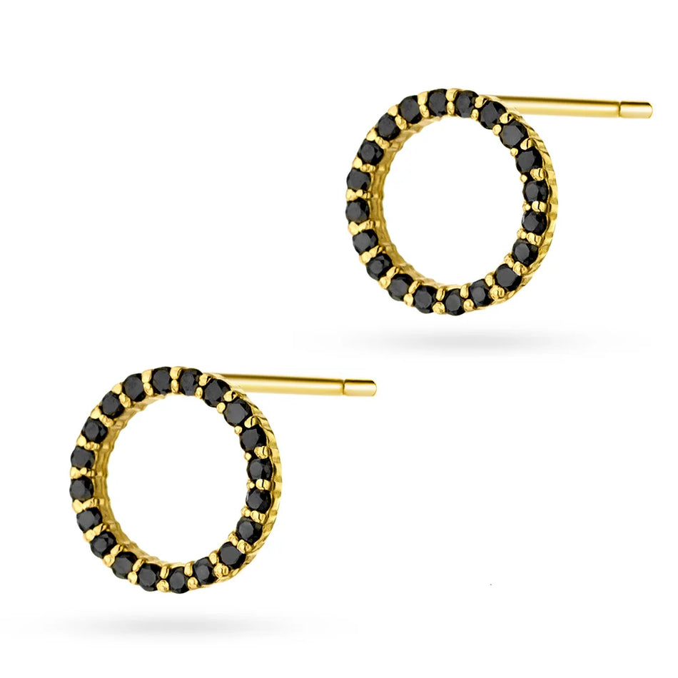 Gold Earrings with Diamonds