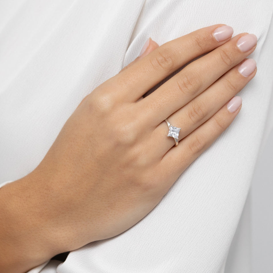 Silver Ring with Zirconia