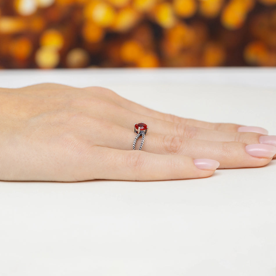 Silver Ring with Zirconia