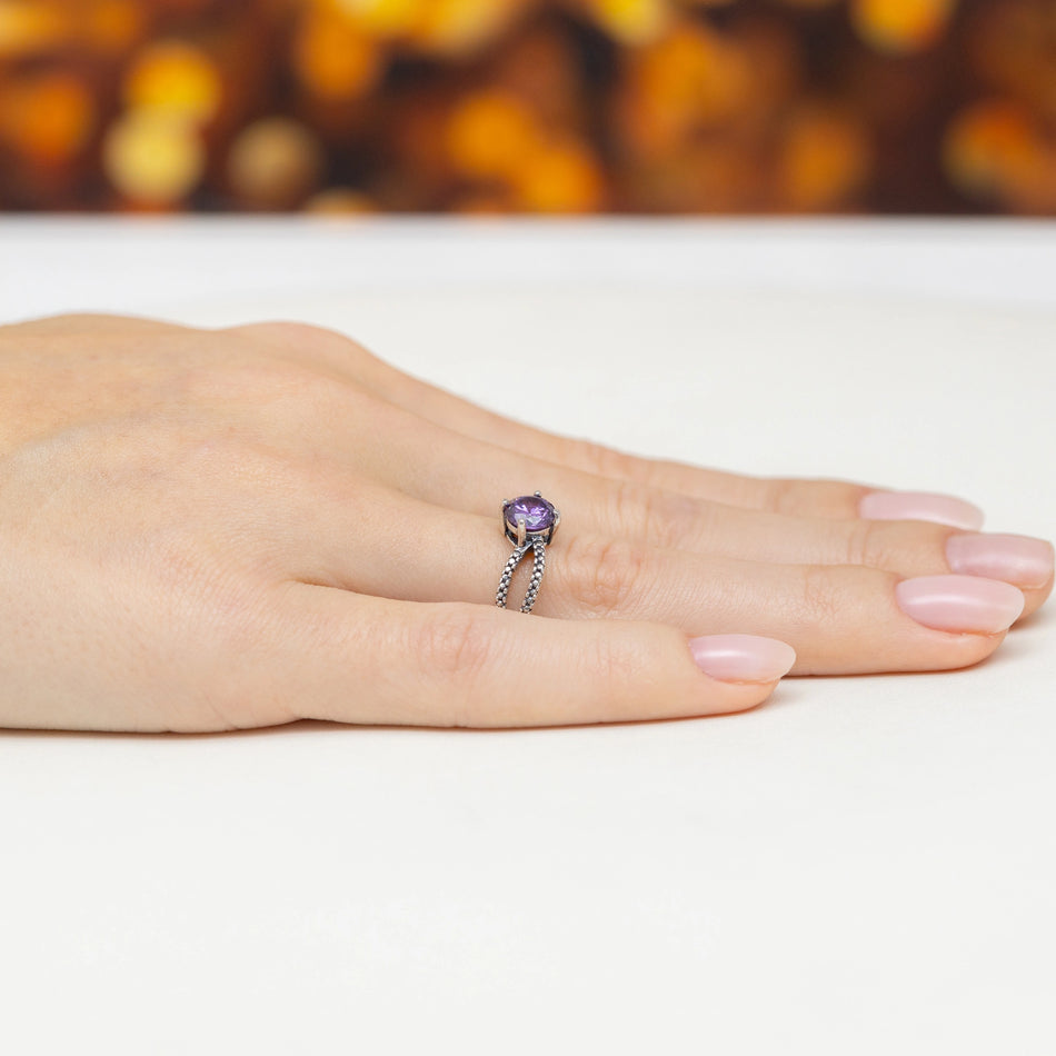 Silver Ring with Zirconia