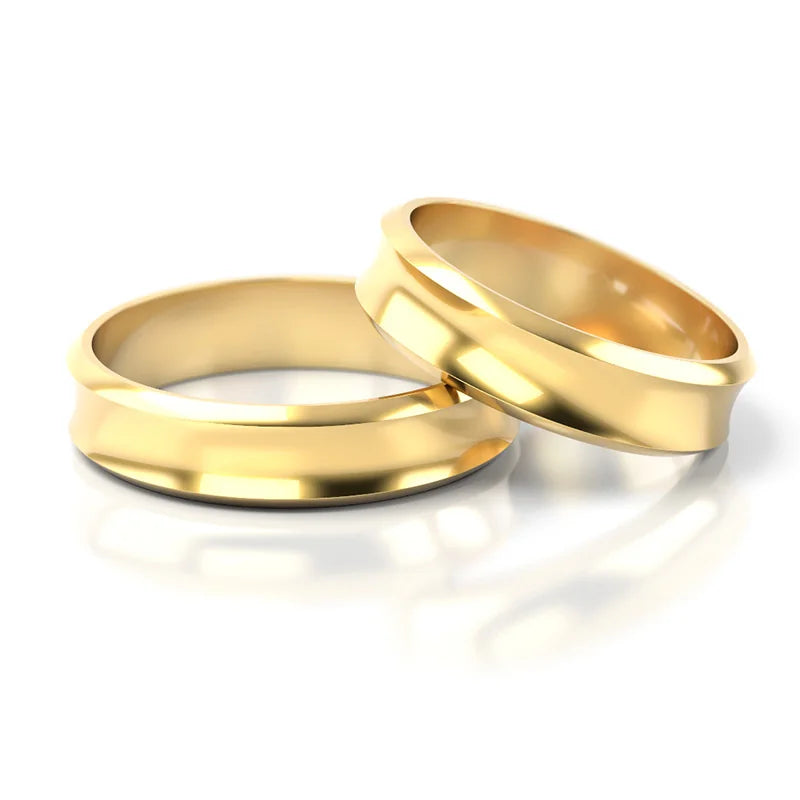 Classic Gold Wedding Bands Rings 5mm