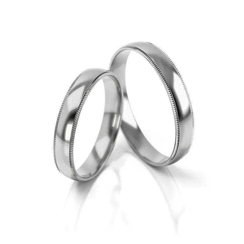 Snubní prsteny z bílého zlata 4mm