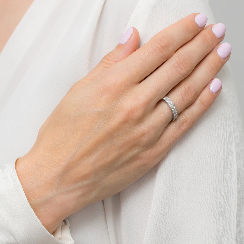 Silver Ring with Zirconia