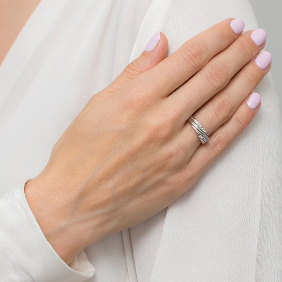 Silver Ring with Zirconia