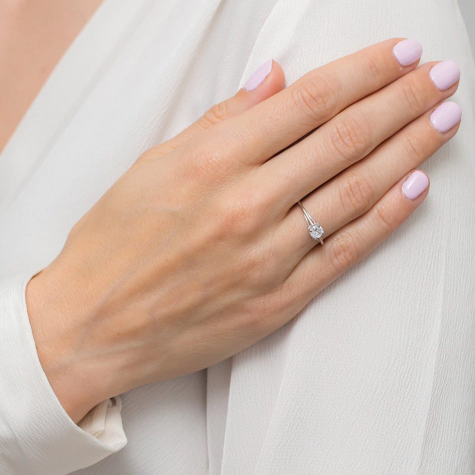 Silver Ring with Zirconia